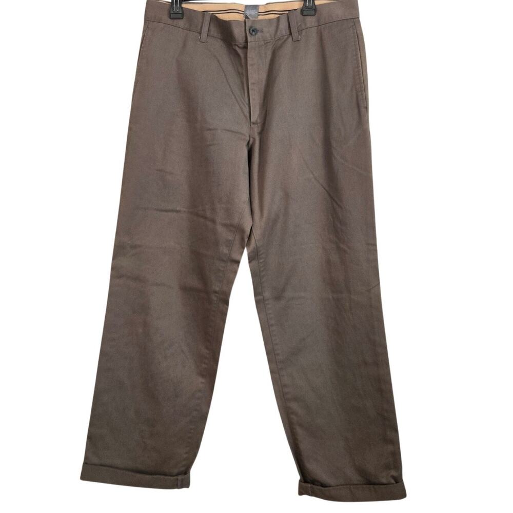 Vintage Y2K Gorpcore Khaki Classic Relaxed Fit Normcore Casual Pants 34x34
